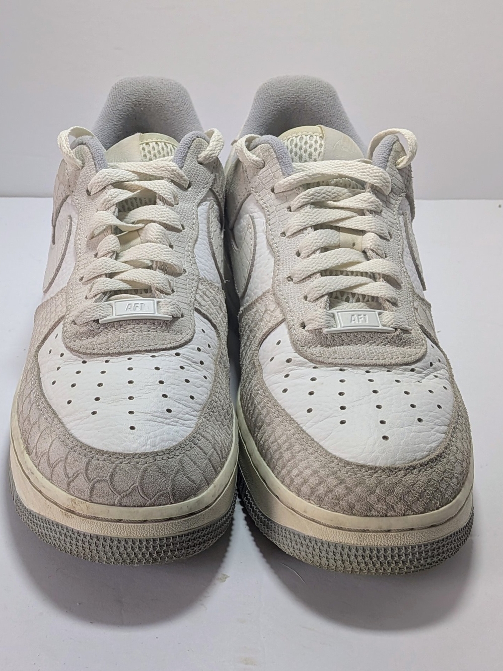 Nike Air Force 1 Low '07 White Python Women’s Size 9 Snake Skin DX2678-100 - Picture 3 of 5